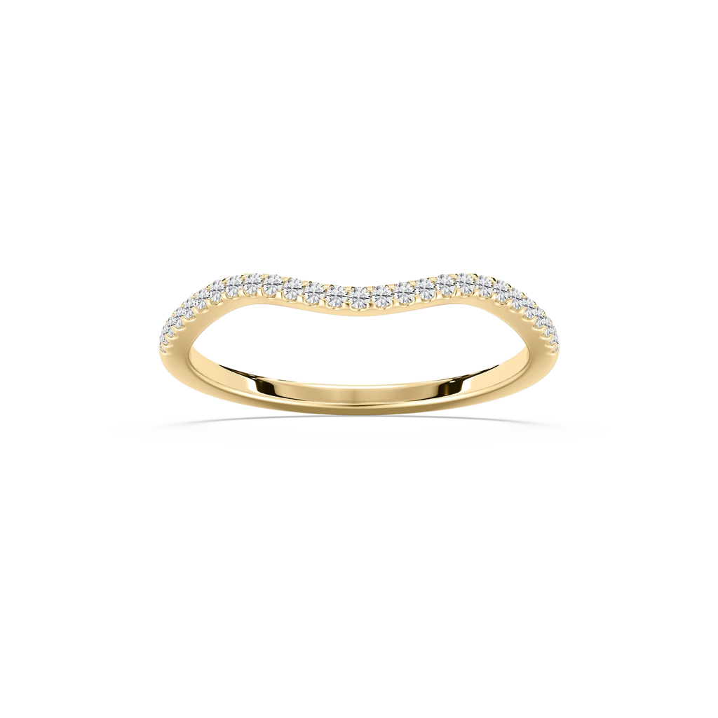 Jaylani 1/8 ctw Round LGD Shared Prong Curved Band