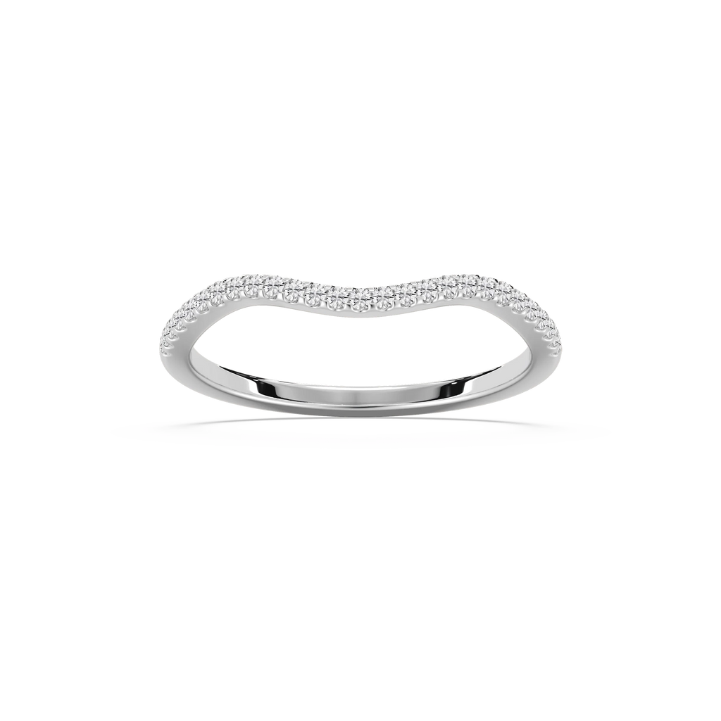 Jaylani 1/8 ctw Round LGD Shared Prong Curved Band