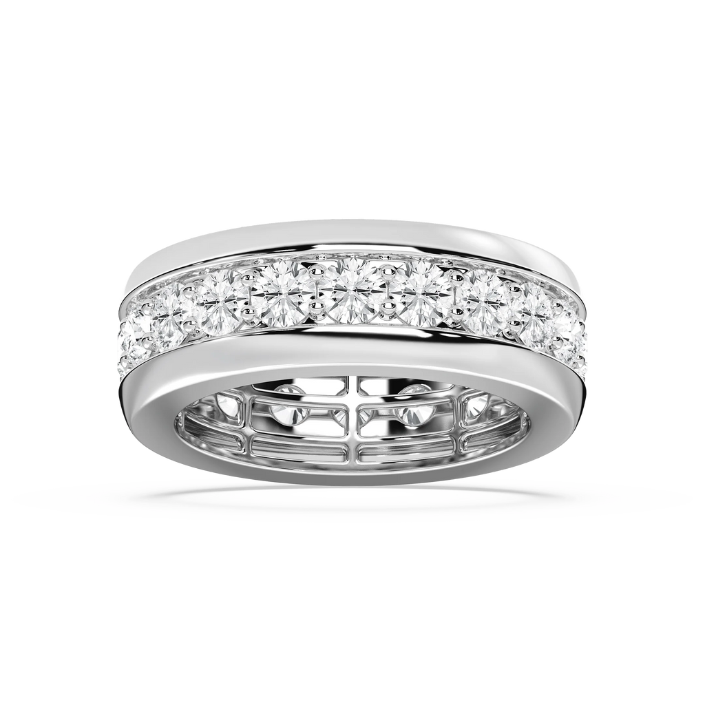 Matteo 4 ⅕ ctw Round LGD 8.50mm Channel Mens Wedding Band