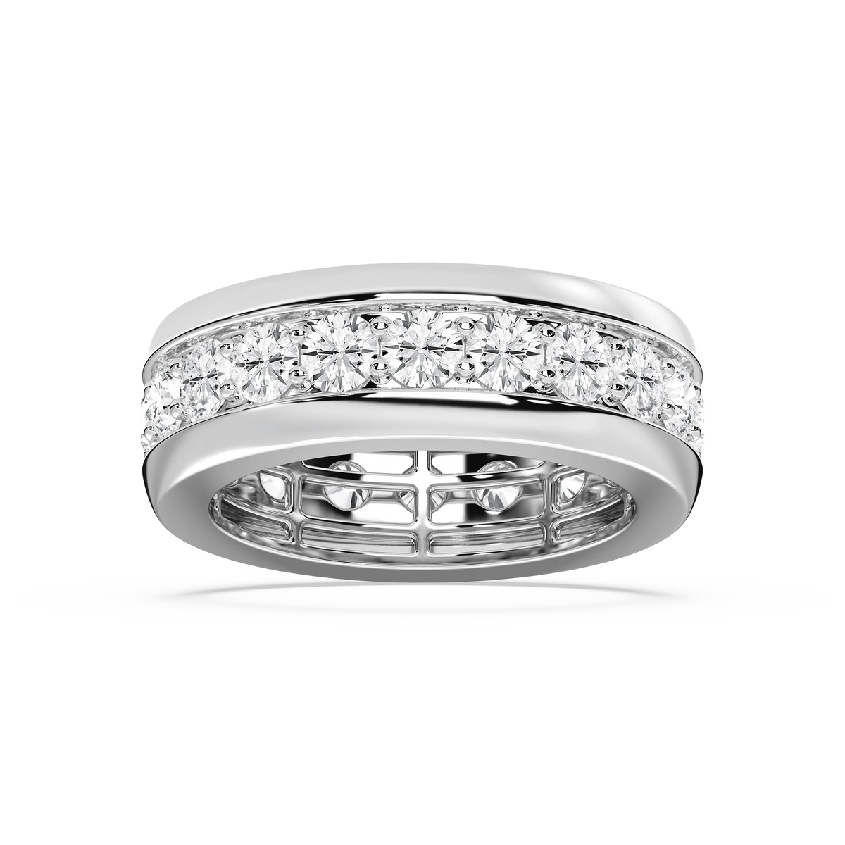 Matteo 4 ⅕ ctw Round LGD 8.50mm Channel Mens Wedding Band