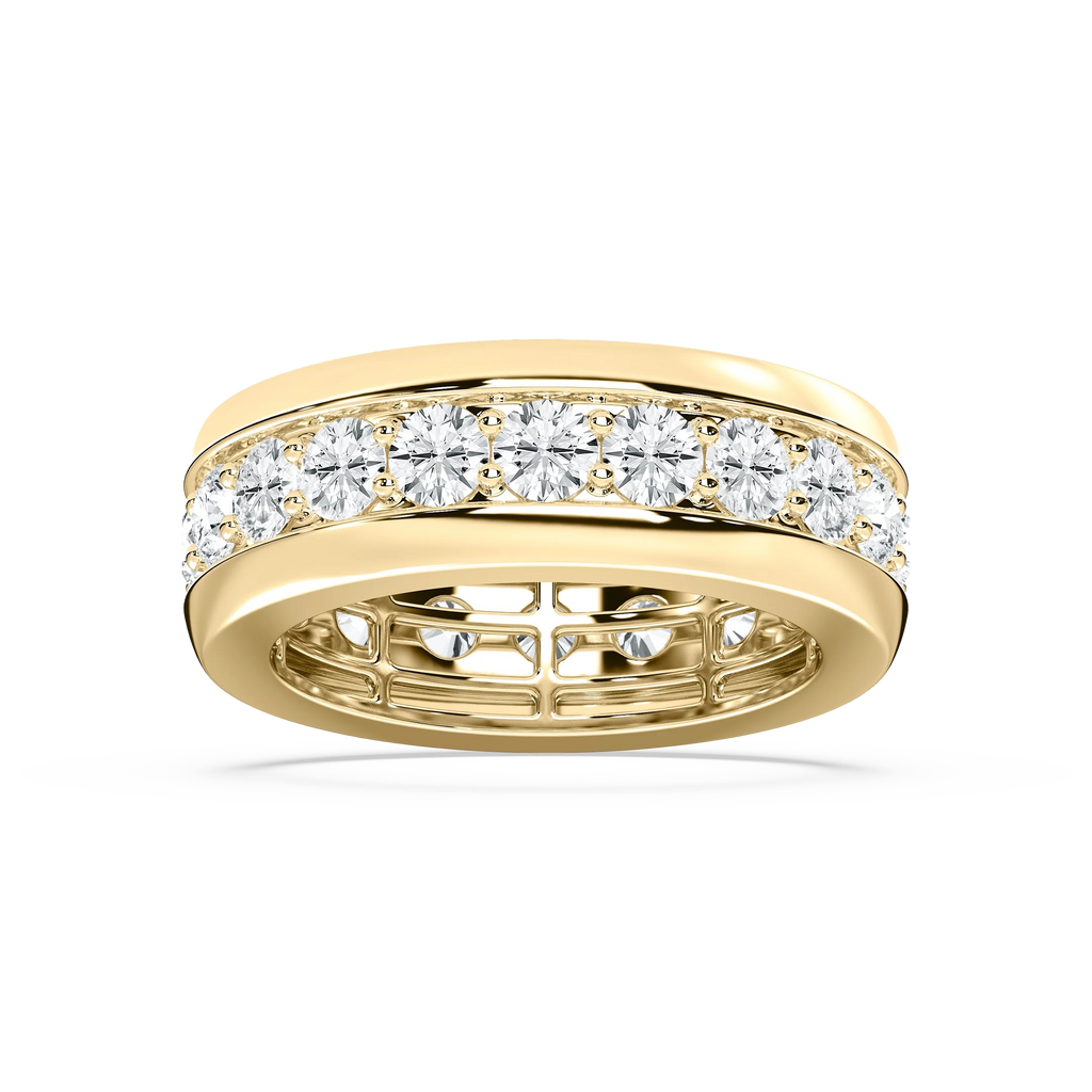 Matteo 4 ⅕ ctw Round LGD 8.50mm Channel Mens Wedding Band