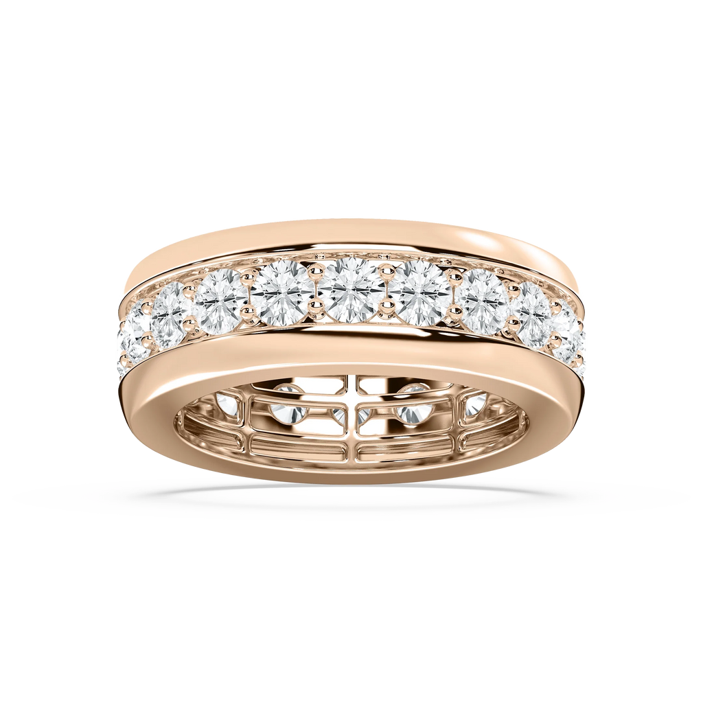 Matteo 4 ⅕ ctw Round LGD 8.50mm Channel Mens Wedding Band