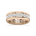 Matteo 4 ⅕ ctw Round LGD 8.50mm Channel Mens Wedding Band