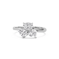 1 ½ ctw Pear, Oval and Heart LGD Promise Ring - 14K White Gold