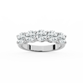 Luka Round LGD Five Stone Shared Prong Anniversary Band - 14K White Gold / 1.5 ctw