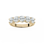 Luka Round LGD Five Stone Shared Prong Anniversary Band - 14K Yellow Gold / 1.5 ctw