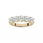 Luka Round LGD Five Stone Shared Prong Anniversary Band - 14K Yellow Gold / 3.5 ctw
