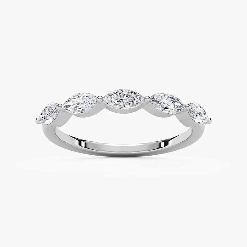 Amir 3/4 ctw Marquise LGD Shared Prong Wedding Band