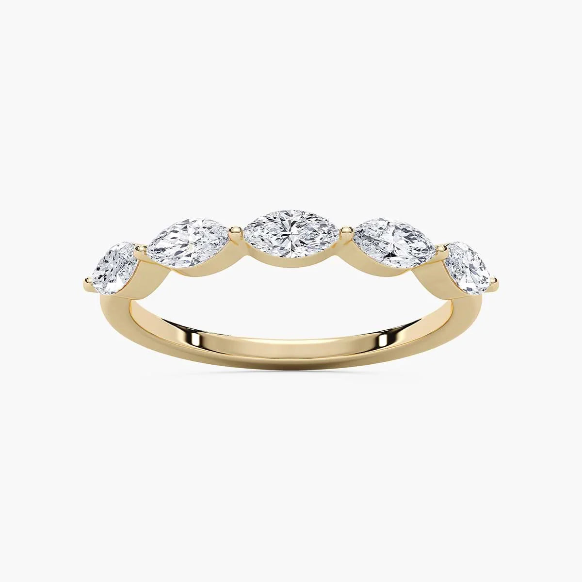 Amir 3/4 ctw Marquise LGD Shared Prong Wedding Band