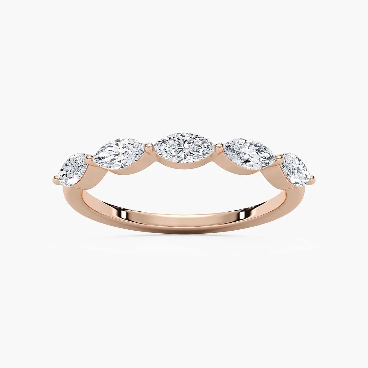 Amir 3/4 ctw Marquise LGD Shared Prong Wedding Band