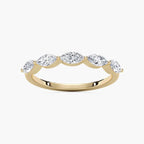 Amir 3/4 ctw Marquise LGD Shared Prong Wedding Band