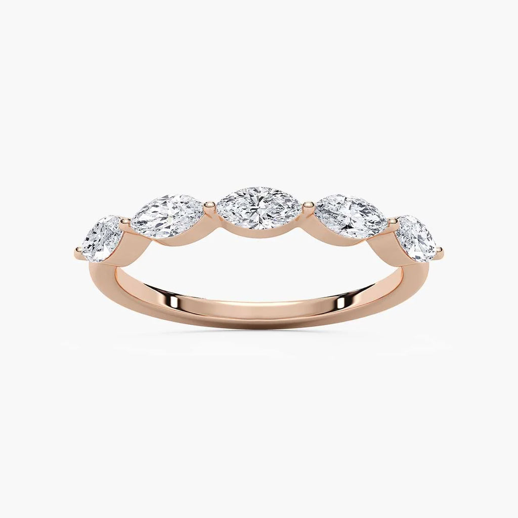 Amir 3/4 ctw Marquise LGD Shared Prong Wedding Band