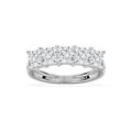 Londyn 2 ½ ctw Princess LGD Five Stone Shared Prong Anniversary Band - 14K White Gold