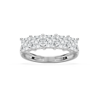 Londyn 2 ½ ctw Princess LGD Five Stone Shared Prong Anniversary Band - 14K White Gold