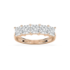Londyn 2 ½ ctw Princess LGD Five Stone Shared Prong Anniversary Band - 14K Rose Gold