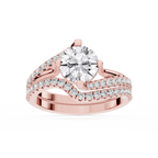 Maelynn LGD Asymmetrical Split Shank Wedding Set