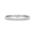 4 ¹⁄₈ ctw Round LGD Floral Bracelet  - 7 Inches