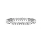 4 ¹⁄₈ ctw Round LGD Floral Bracelet  - 7 Inches