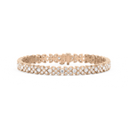 4 ¹⁄₈ ctw Round LGD Floral Bracelet  - 7 Inches