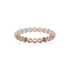 Aspyn 7/8 ctw Round LGD Shared Prong Eternity Band - 18K Rose Gold