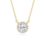 Round LGD French Halo Pendant   - 18 Inches