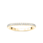 Frost Round LGD Pave Curved Band - 14K Yellow Gold