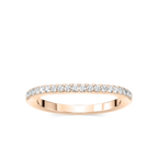 Frost Round LGD Pave Curved Band - 18K Rose Gold