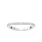 Frost Round LGD Pave Curved Band - Platinum