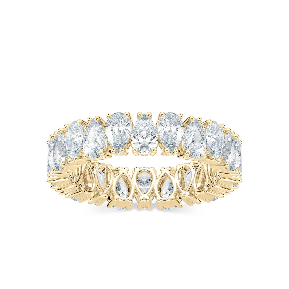 Quinn 4 ½ ctw Pear LGD Alternating Prong Eternity Band