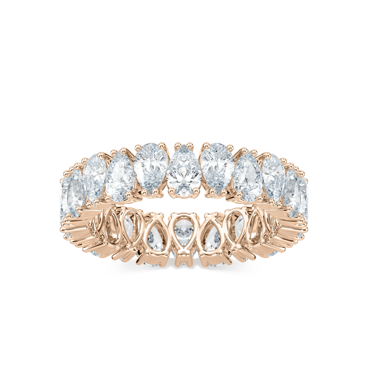 Quinn 4 ½ ctw Pear LGD Alternating Prong Eternity Band