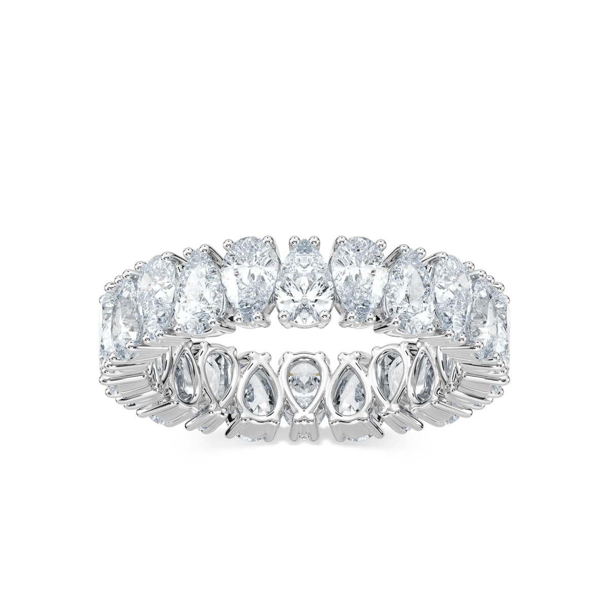 Quinn 4 ½ ctw Pear LGD Alternating Prong Eternity Band