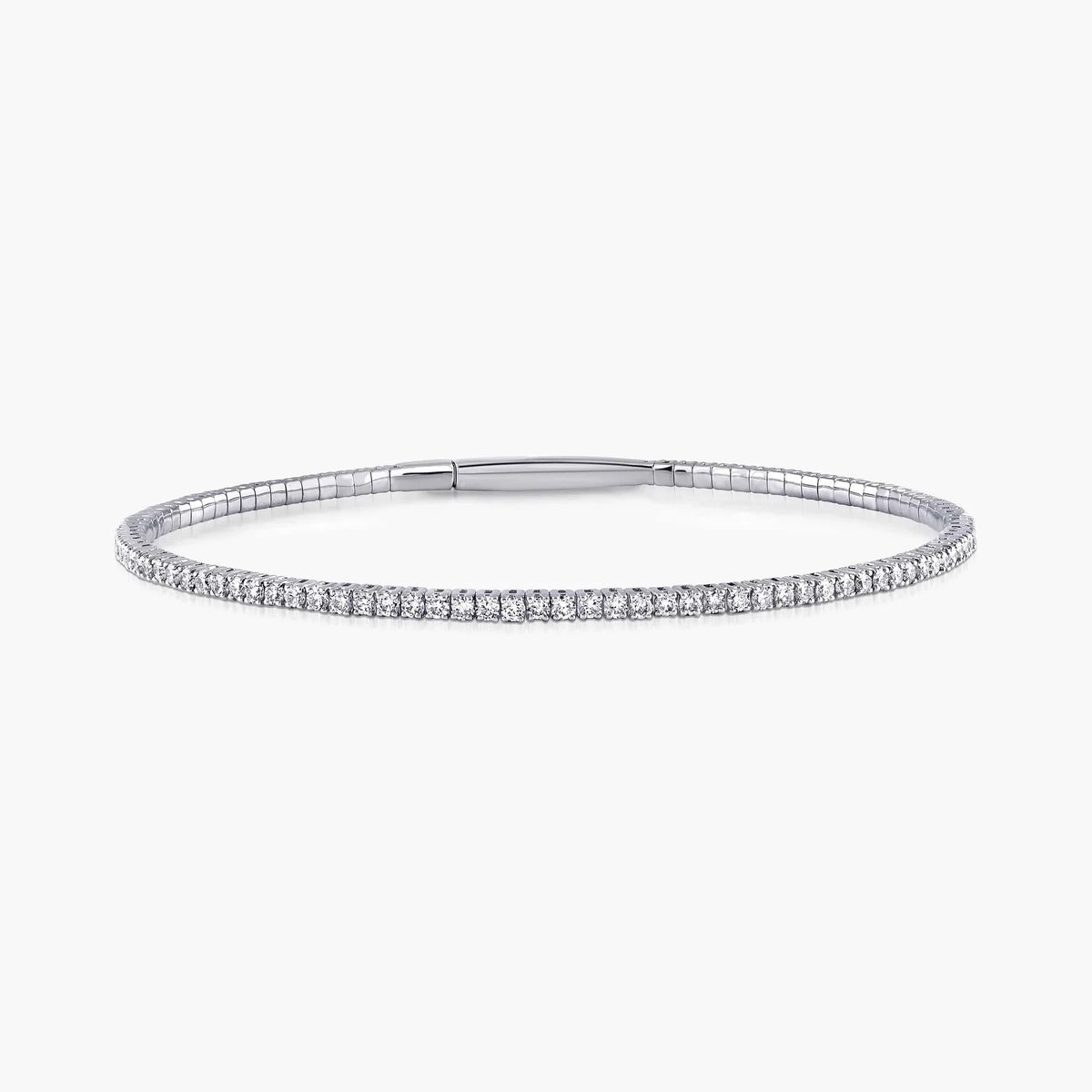 Round LGD Flexible Tennis Bangle Bracelet  - 7 Inches