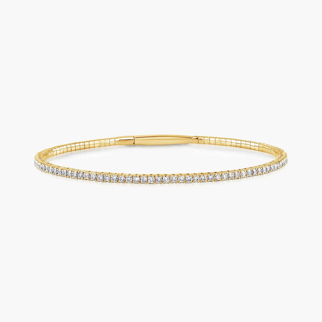 Round LGD Flexible Tennis Bangle Bracelet  - 7 Inches