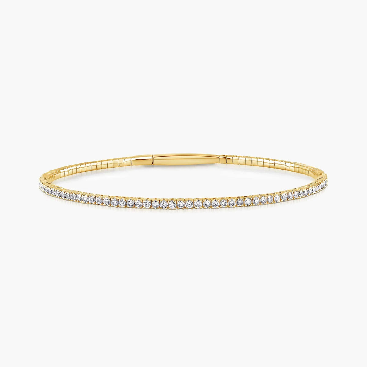 Round LGD Flexible Tennis Bangle Bracelet  - 7 Inches