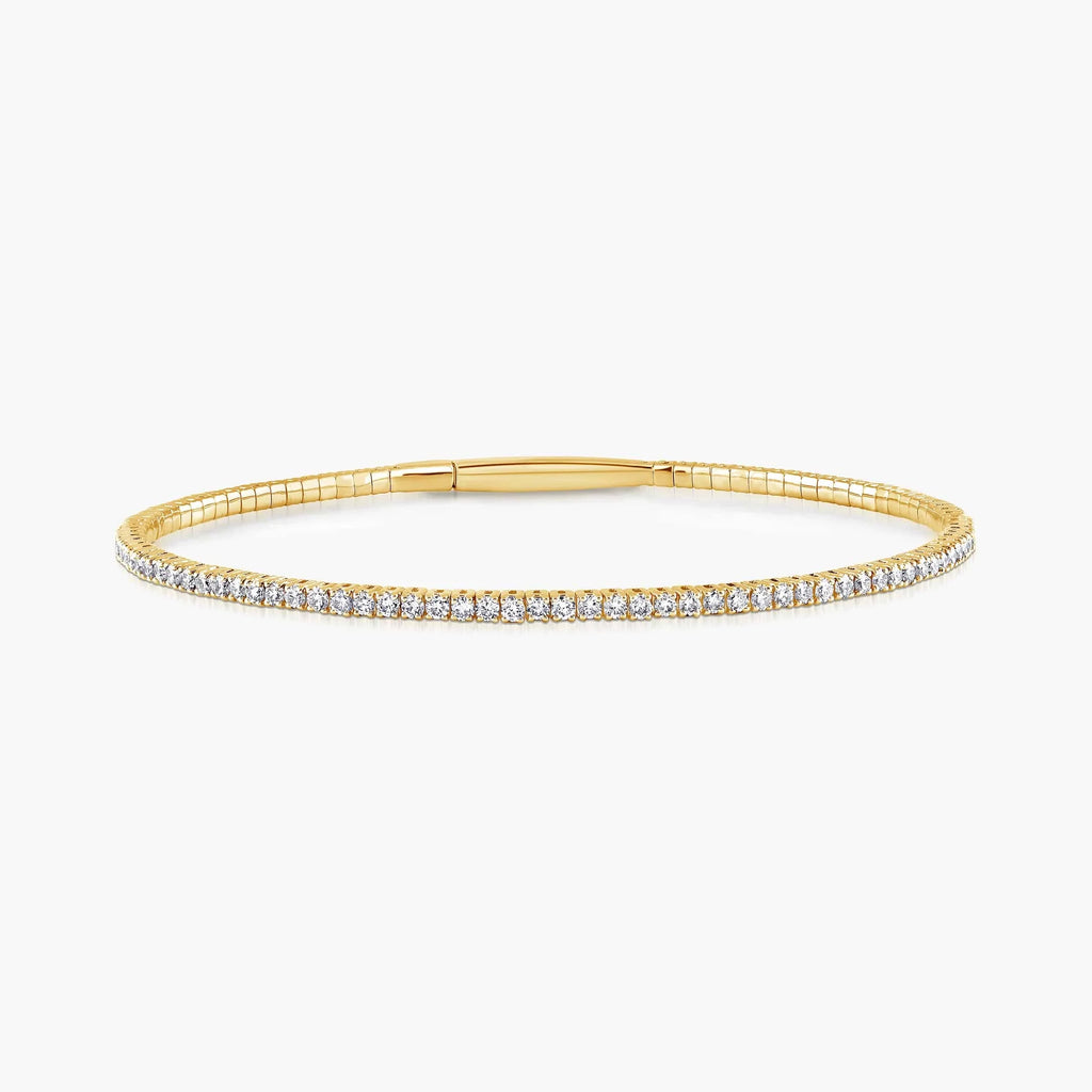 Round LGD Flexible Tennis Bangle Bracelet  - 7 Inches