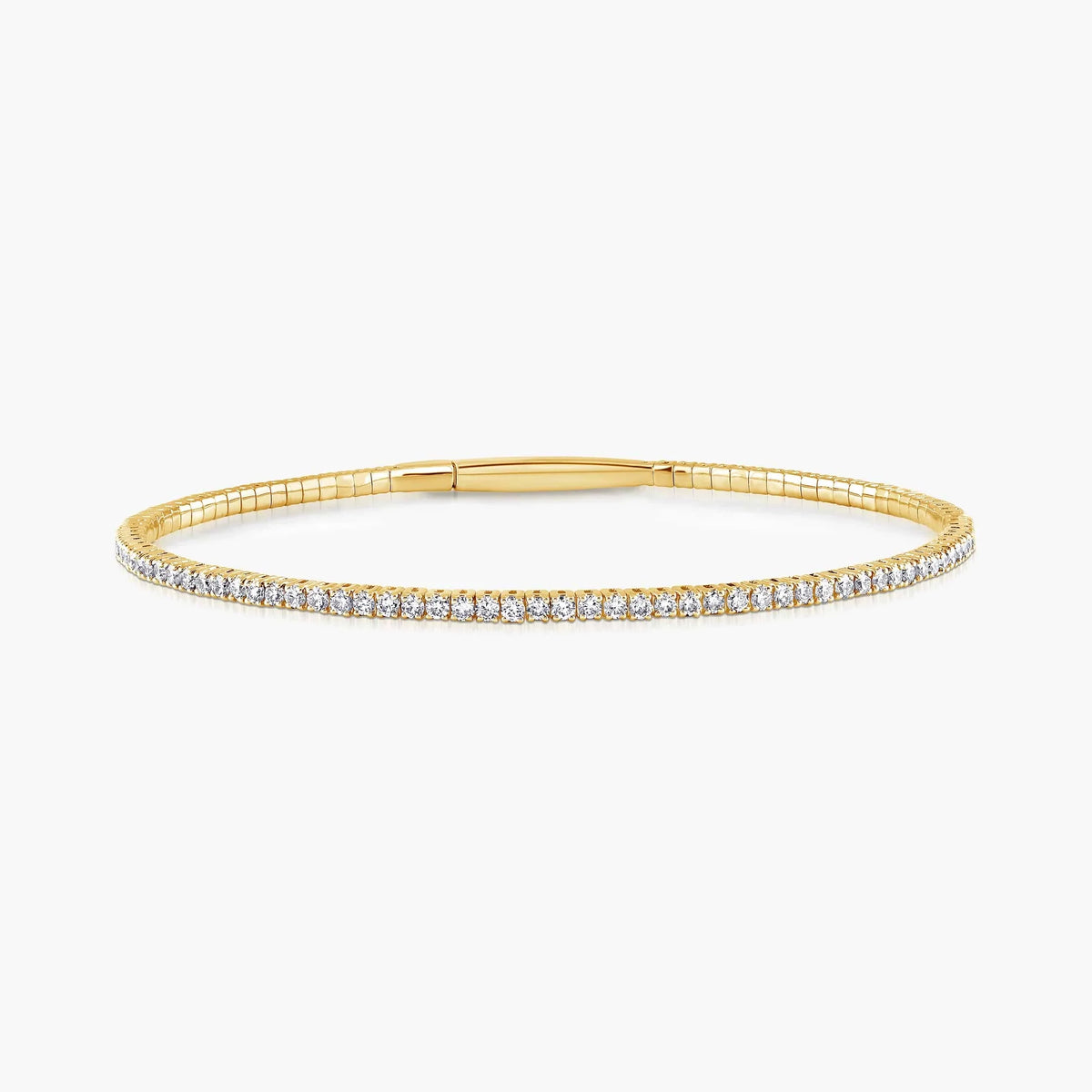 Round LGD Flexible Tennis Bangle Bracelet  - 7 Inches