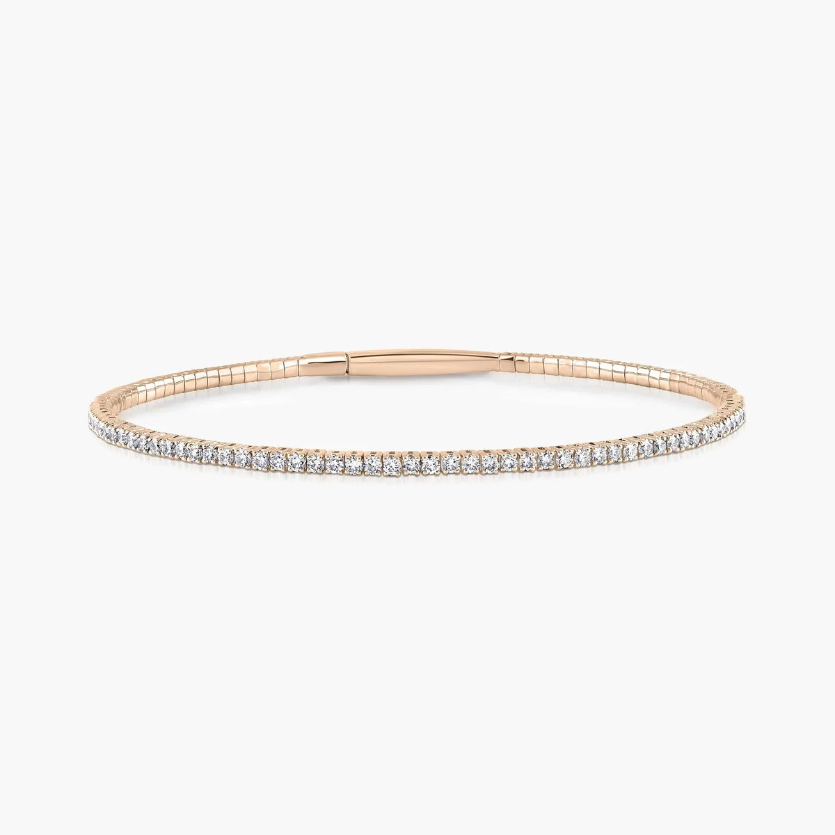 Round LGD Flexible Tennis Bangle Bracelet  - 7 Inches