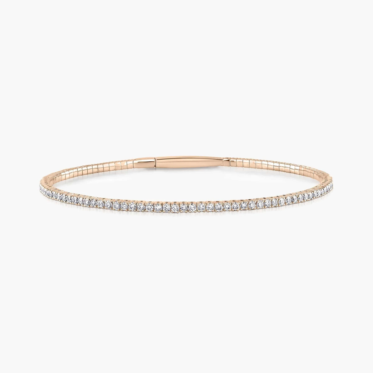 Round LGD Flexible Tennis Bangle Bracelet  - 7 Inches