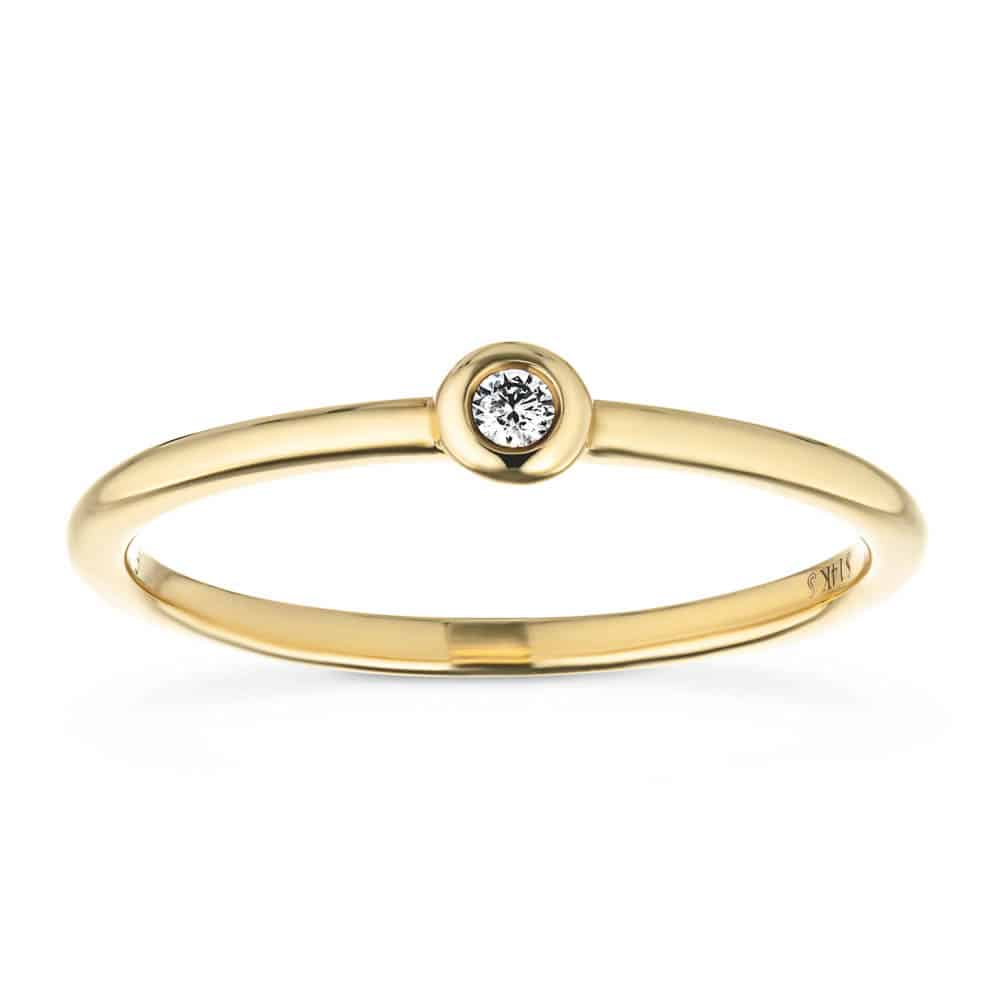 Round LGD Stackable Band - 14K White Gold