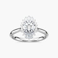 Katheryn Round LGD Vintage Halo Engagement Ring - 14K White Gold