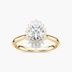 Katheryn Round LGD Vintage Halo Engagement Ring - 18K Yellow Gold