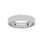 Regina 2 ctw Round LGD Double Row Shared Prong Eternity Band - 14K White Gold
