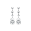 5 ⅛ ctw Oval and Round LGD Dangle Earrings