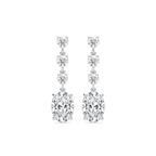 5 ⅛ ctw Oval and Round LGD Dangle Earrings