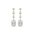 5 ⅛ ctw Oval and Round LGD Dangle Earrings