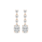 5 ⅛ ctw Oval and Round LGD Dangle Earrings