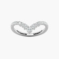 Kimberly 1/3 ctw Round LGD Graduated Chevron Curved Band