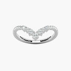 Kimberly 1/3 ctw Round LGD Graduated Chevron Curved Band