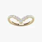 Kimberly 1/3 ctw Round LGD Graduated Chevron Curved Band