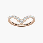 Kimberly 1/3 ctw Round LGD Graduated Chevron Curved Band
